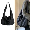 Femmes sac nouveau seau en Nylon mode solide fermeture éclair sac à bandoulière doux sacs à main et sacs à main de luxe concepteur noir sac fourre-tout сумка