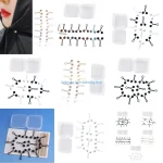 Attache d&rsquo;écharpe en perles universelles 573B, conceptions antidérapantes adaptées aux peaux sensibles