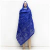 tissu 100% coton de haute qualité, écharpe brodée en fil de coton rayonne pour femmes africaines, hijab musulman, style excellent de dubaï