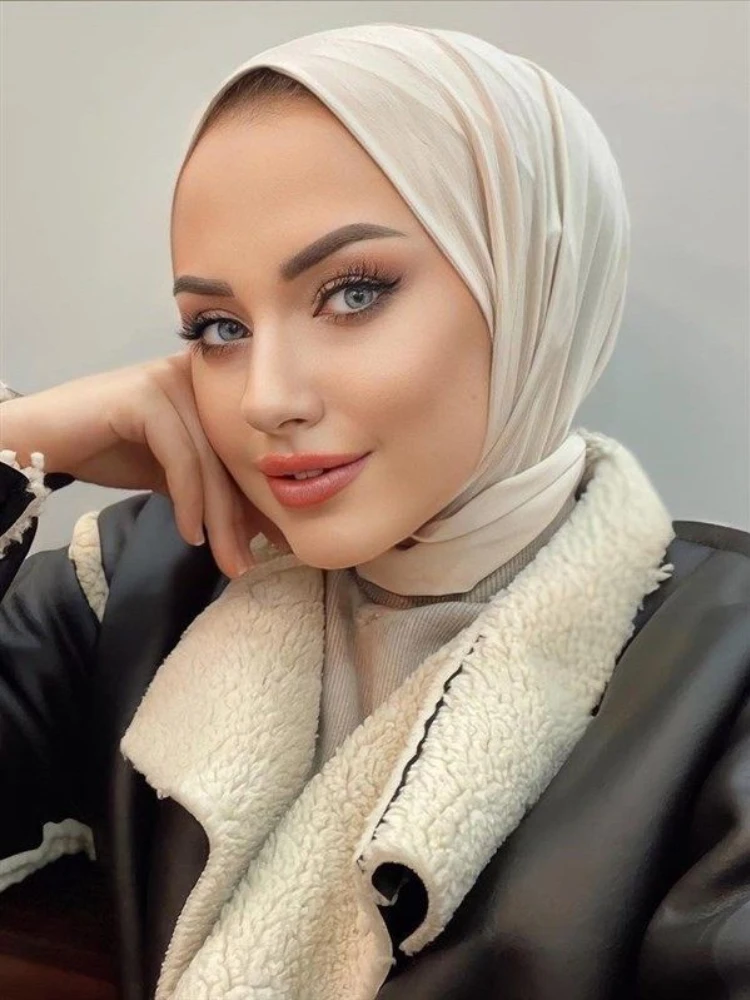 Hijab Instantané en Jersey pour Femme Musulmane, Turban Islamique, Bonnet Nik Hijab Instantané en Jersey pour Femme Musulmane, Turban Islamique, Bonnet Nik