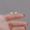 boucles d'oreilles de style multiple pour femmes, mini zircon bonbon, clou doux, fleur pour filles, piercing hypoallergénique, bijoux cadeaux à la mode