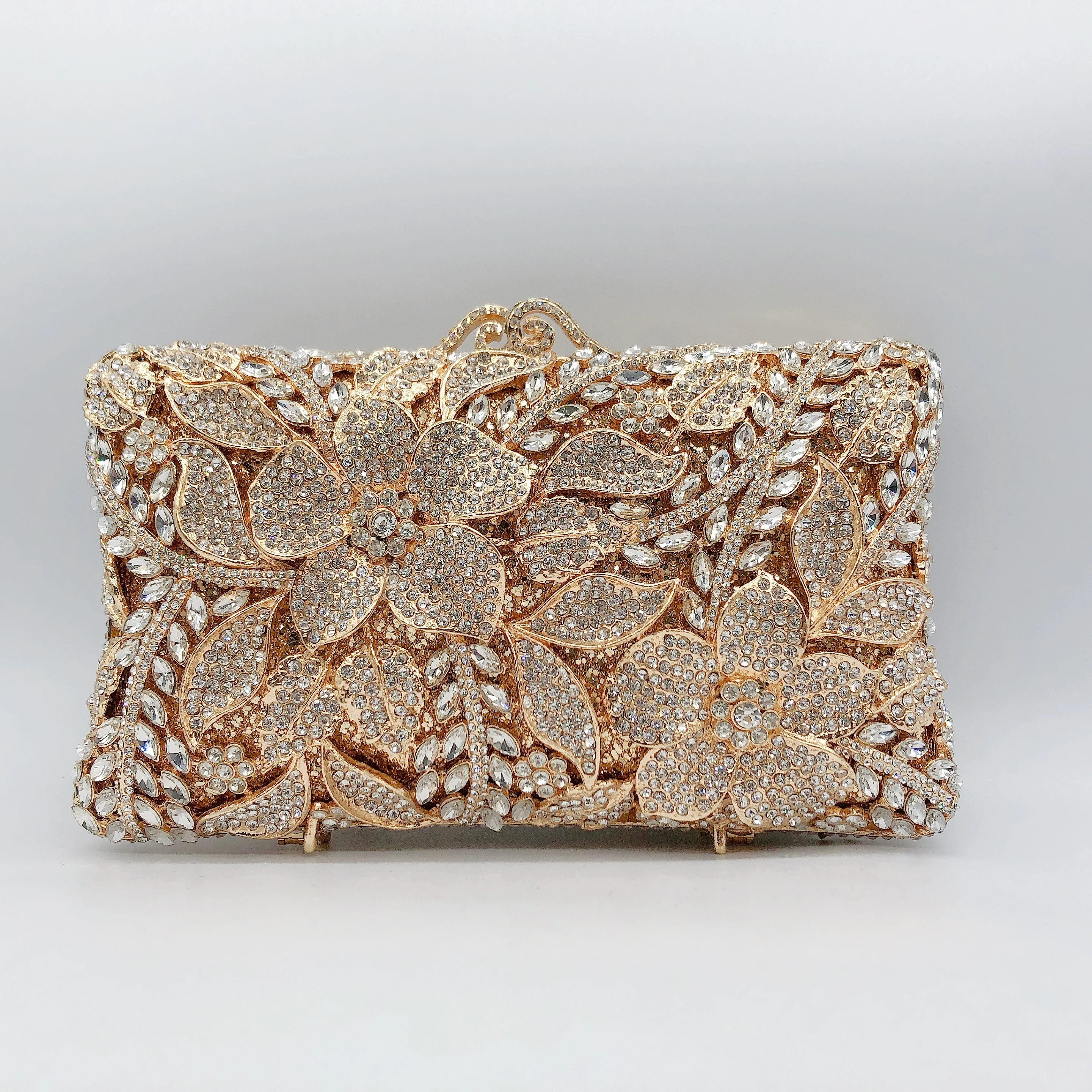 Pochette double hexa-pétale, sac de soirée floral géométrique pour femme. Sac à main botanique personnalisé OEM, vente en gros à faible MOQ de Factory Direc