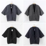 Veste Hanten japonaise pour hommes et femmes, Cardigan Kimono en coton rembourré, manteau Haori épais et matelassé, fermeture à nouer traditionnelle, hiver