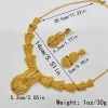 ensemble de bijoux pour femmes, plaqué or 24 carats, 2 pièces, avec bracelet, boucles d'oreilles, collier, bague de jamila dubai, alliage de cuivre, design traditionnel