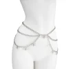 chaîne de ceinture multi formes à la mode et polyvalente, chaîne de corps réglable gothique, accessoires de bijoux de fête de banquet, cadeaux