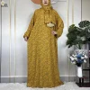 abayas musulmanes pour femmes, prière du ramadan, maxi dubaï, turquie, robe en coton, florale, ample, africaine, turban attaché, dernière collection 2024