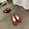 chaussures de style japonais tabi ninja pour femmes, chaussures plates en cuir confortables, mocassins fendus, mocassins en jean mary, chaussures de ballerine pour dames