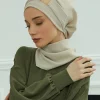 Élégant plaine musulman instantané turban hijab femmes bandeau pour dames, conception de boucle en métal