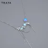 thaya élégant gland femmes collier élégant filles tour de cou femme pendentif cristal collier anniversaire fête bijoux cadeaux d'anniversaire