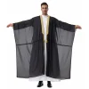 robe couverte de cérémonie arabe en mousseline de soie brodée, robe de commencement musulmane, cape classique, caftan thawb islamique
