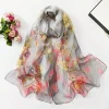 foulard en soie brodé d'été de haute qualité, châle de plage lisse et respirant, résistant au soleil, protection solaire, hijab pour femmes, nouvelle collection
