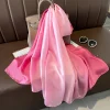 foulards en soie dégradé pour femmes, marque de luxe, hijab, châles enveloppants, bandana en soie, foulard de tête, poncho de plage
