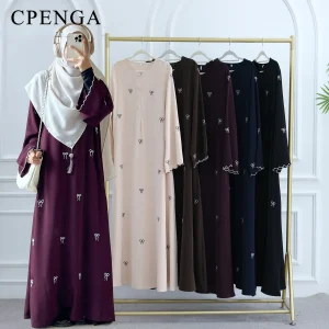 Abaya – Robe de luxe pour femmes musulmanes, broderie papillon, modeste, tenue de vacances islamique, mode dubaï, Kaftan turquie, 2025