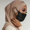jersey coton trou d'oreille sous écharpe casquette front croix élastique musulman intérieur hijab casquettes islamique femme foulard turban bonnet