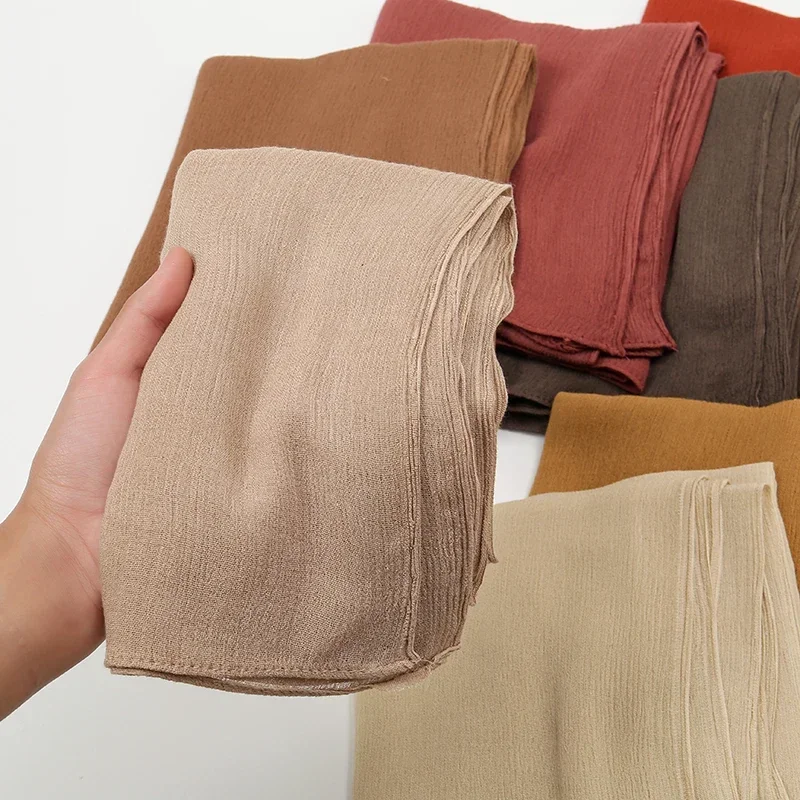 Nouveau Crinkle rayonne Hijab musulman écharpe femmes solide châle grande taille Foulard islamique Turban plaine Foulard bandeau enveloppement Nouveau Crinkle rayonne Hijab musulman écharpe femmes solide châle grande taille Foulard islamique Turban plaine Foulard bandeau enveloppement