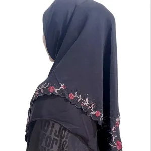 Hijab Musulman Brodé Malaisien Instantané, Foulard Islamique, Châles aniques, à vitation Directement
