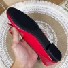 femmes bout rond ballerines fond éponge chaud nouveau 2024 chaussures italiennes en cuir verni classique nœud papillon dressing slip on 34 48 47
