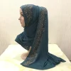 Écharpe en jersey doux avec pierres pour femme, hijab, châle islamique 600, hijab, haute qualité, h099