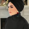 casquettes hijab pour femmes, tissu élastique, diamants, turban musulman instantané, prêt à porter, décoration à fixer à chaud