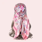 Foulards en soie femmes marque de luxe mode d&rsquo;été Paisley concepteur tête/écharpe de cheveux Hijab Bandana Cheveux Foulard Femme bandeau
