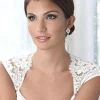 boucles d'oreilles pendantes en perles, bijoux de mariage esthétiques pour dames avec zircone brillante, accessoires magnifiques et gracieux
