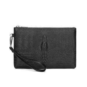 Pochette de jour en cuir PU souple pour homme, sac à main de téléphone, enveloppe de luxe, affaires décontractées, mode masculine, haute qualité