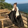 robe longue à imprimé floral de style japonais, jupe kimono, costume kawaii pour filles, robe de soirée, costume vintage, cosplay asiatique pour dames, nouveau