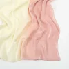 Écharpe hijab en satin de soie froissé dégradé, châle solide pour femmes musulmanes, écharpe en fil de qualité supérieure, turban islamique pour ramadan