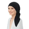 nouveau musulman hijab turban femmes pré attaché longue queue foulard enveloppement chimio casquette bonnets bonnet foulard extensible chapeaux chapeau mujer