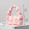 sac à main rose élégant, sac de dîner pour fête de mariage, petit sac carré doux et mignon, adapté aux cadeaux pour femmes (motif aléatoire)
