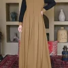 zanzea ramadan musulman abaya robe dubaï hijab robes femmes automne à manches longues patchwork robe plissée robe d'été robe islamique