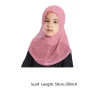turban en dentelle avec biscuits pour filles musulmanes, casquettes hijab pour enfants, une pièce, écharpe islamique amira, châles sous écharpe, vêtements de sauna, chapeaux ronds, convient aux filles de 2 à 6 ans