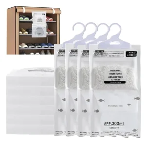 10 pièces absorbeur d&rsquo;humidité suspendus séchage vêtements déshumidificateur garde-robe déshumidificateur sac sec déshydratant sac d&rsquo;absorption d&rsquo;humidité