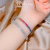 bracelets multicolores en argent s925 pour femmes, breloques exquises, bijoux de banquet de fiançailles, 2024