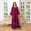 robe en satin à manches longues, à la mode, style arabe dubaï, vêtements musulmans, coupe cintrée avec strass correcteurs, design du moyen orient