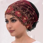 Strass broderie femmes tête Turban musulman femme chapeau Cancer chimio casquette africaine bandeau Bonnet