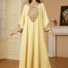 abayas brodés pour femmes musulmanes soirée eid robe de soirée caftan dubaï turquie robe arabe islam jalabiya caftan marocain femme