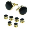 ensemble de boutons de manchettes et clous pour hommes, pour chemises de smoking, business, fête de mariage, accessoires classiques, pinces à col, cadeau