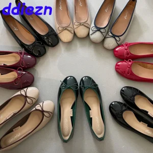Ballerines Rondes et Souples pour Femme, Chaussures de brevà la Mode avec Nministériels d Papillon
