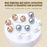 Lot de 8 épingles en perles pour vêtements, écharpe, jupe et robe sécurisées et réglables, accessoires de mode avec Imitation de pois