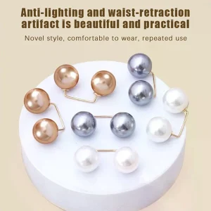 Lot de 8 épingles en perles pour vêtements, écharpe, jupe et robe sécurisées et réglables, accessoires de mode avec Imitation de pois