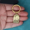 porte clés avec pendentif en acier inoxydable pour hommes et femmes, bijoux religieux islamiques, cadeau amulette