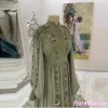 florettarobe caftan marocain robe de soirée musulmane a ligne manches longues en mousseline de soie applique dubaï arabe abaya islamique personnalisé