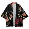 kimono yukata imprimé floral pour hommes et femmes, cardigan, chemisier ample, haori, vêtements anime asiatiques, chemise kimono japonaise harajuku