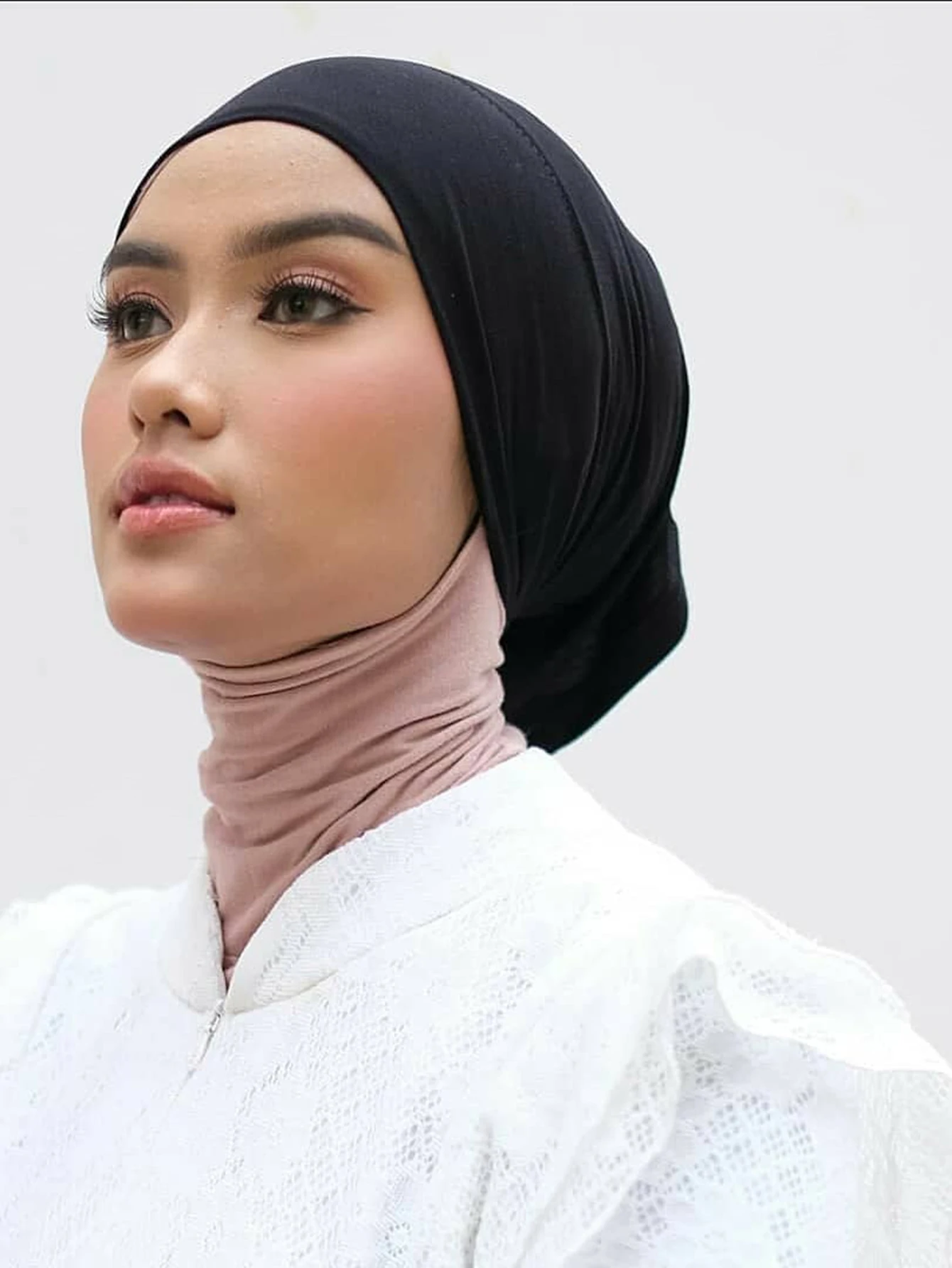 casquette hijab intérieure en modal doux, turban extensible musulman, sous écharpe islamique, bonnet, bandeau féminin, casquette tube