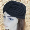 couvre chef décontracté pour femme, bonnet ramadan, couleur unie, élastique, bandeau, chapeau musulman, turban, foulard, casquette musulmane