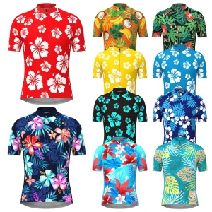 Maillot de cyclisme classique hawaïen pour hommes, manches courtes, vtt, équipe professionnelle de descente, vêtements de vélo de montagne personnalisés