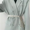 chaîne de taille en perles de style tendance, ceinture à pampilles pour robes, ceinture cintrée de luxe, accessoires d'été français