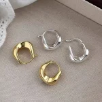 Boucles d&rsquo;oreilles en argent Sterling 925 pour femmes, cercles ronds polyvalents, à la mode, pour prévenir les allergies, accessoires de bijoux, cadeaux