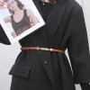 ceinture fine en cuir pu pour femmes, boucle en perles, élégante, réglable, sauvage, pour robe, jupe, bretelles décoratives, nouvelle collection